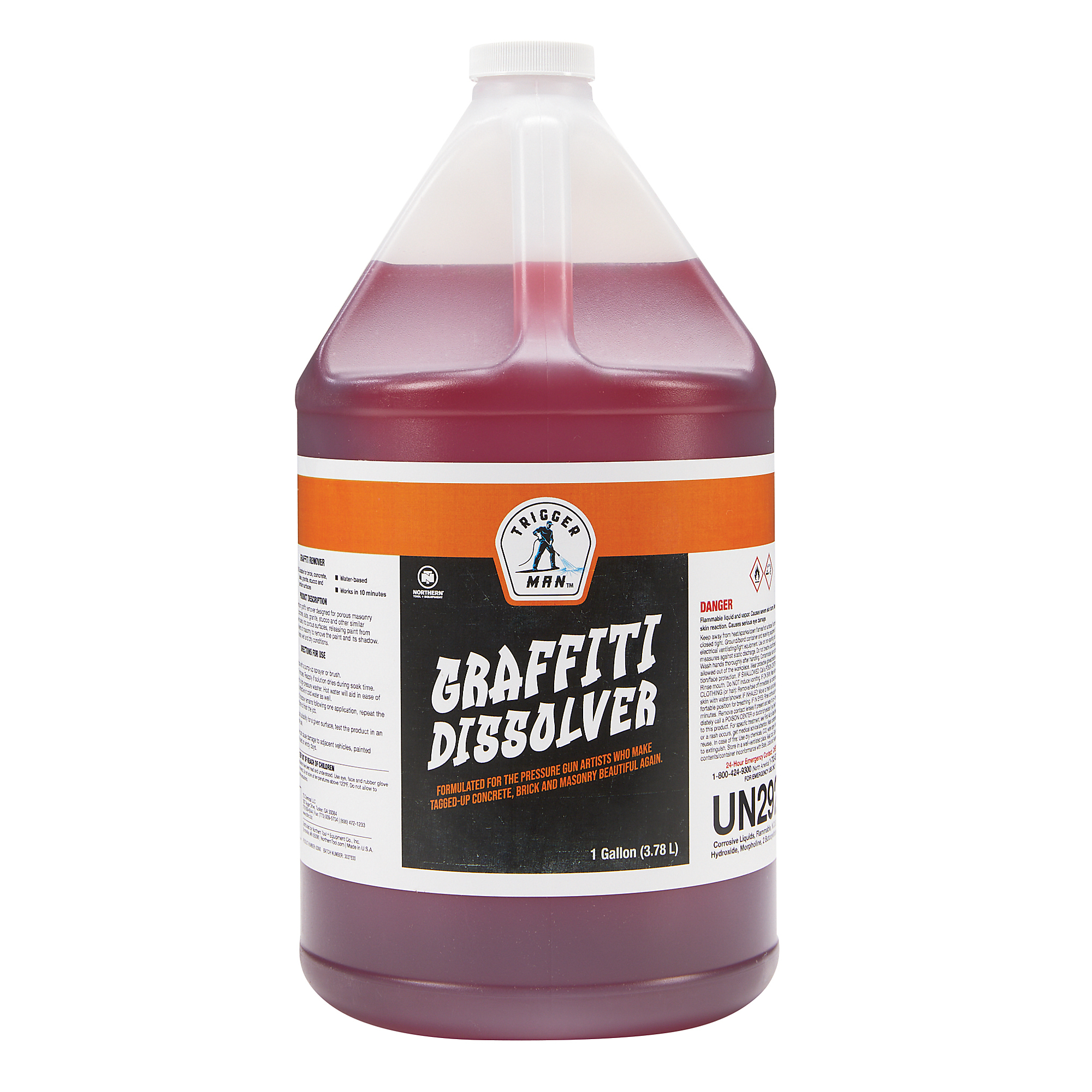 Trigger Man Graffiti Dissolver, Pressure Washer Chemical, 1 Gallon
